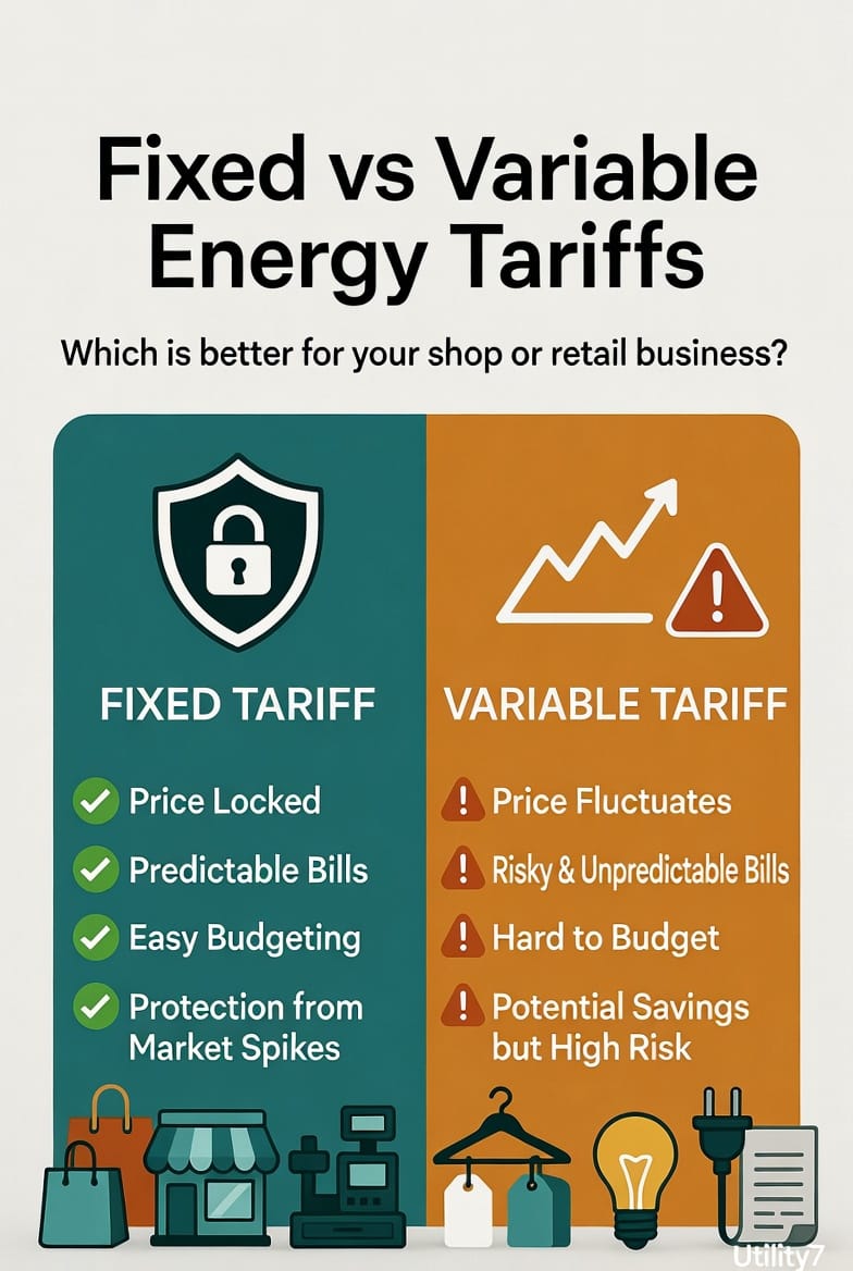 Fixed vs. Variable Energy Tariffs for Shops Companies | Utility7